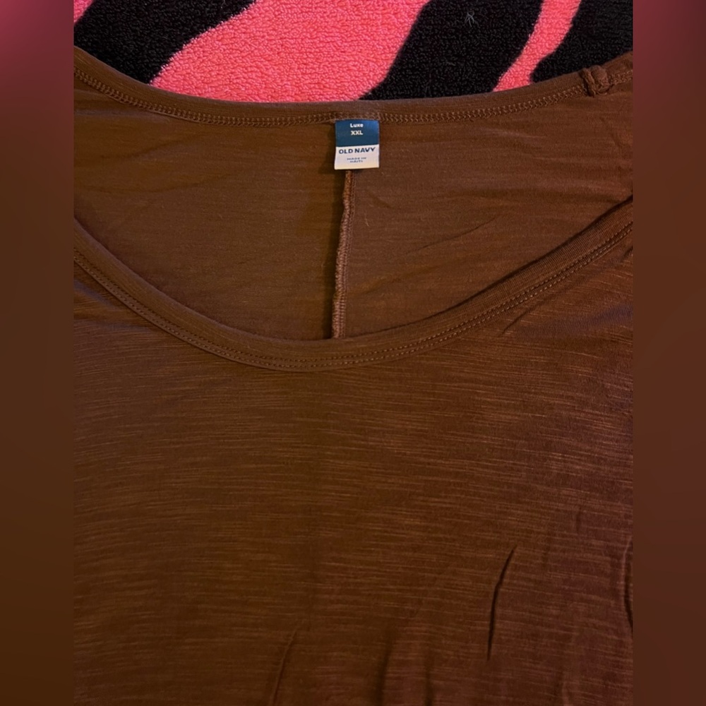 Old Navy Women’s Luxe Brown Short Sleeve Tee 2XL